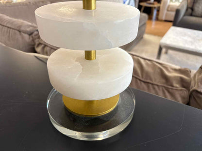 Pair of Quartz Disc Table Lamps