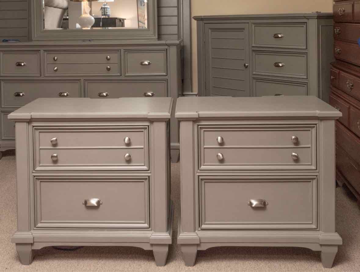 Pair Of Folio 21 'Hilton Head' Shutter 2 Drawer  Nightstands