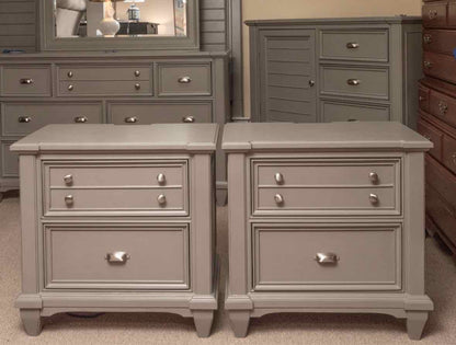 Pair Of Folio 21 'Hilton Head' Shutter 2 Drawer  Nightstands