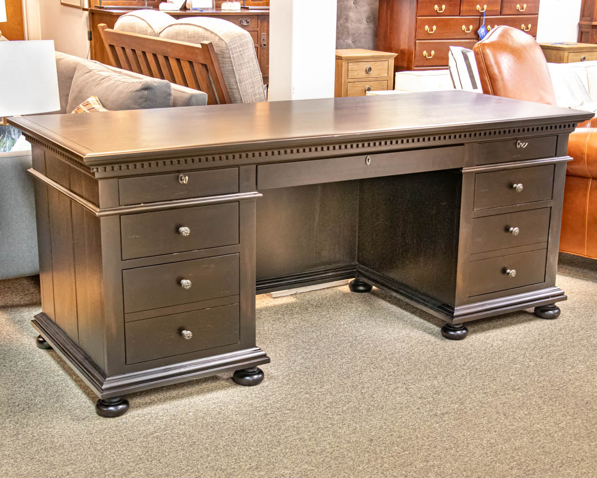 RH 'St James" Antique Black Finish 2 Hanging File Drawer Desk