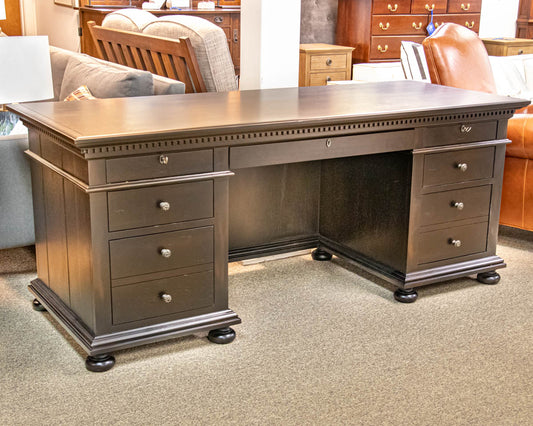 RH 'St James" Antique Black Finish 2 Hanging File Drawer Desk
