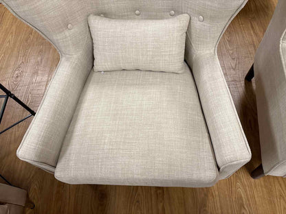Pair of Tufted Wingback Chairs
