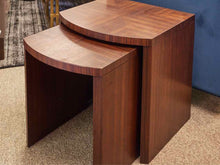 Ethan Allen Zebra Wood Nesting  Side Tables