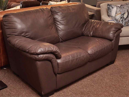 Italsofa Brown Bonded Leather  Loveseat