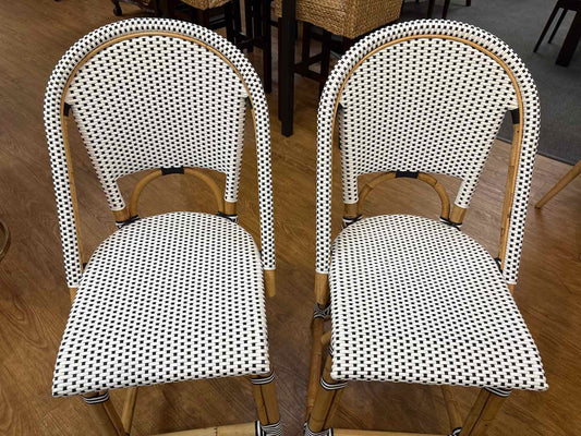 Pair of Serena & Lily 'Riviera' Highback Counter Stools