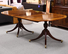 Baker Inlaid Dining Table With Two Leaves