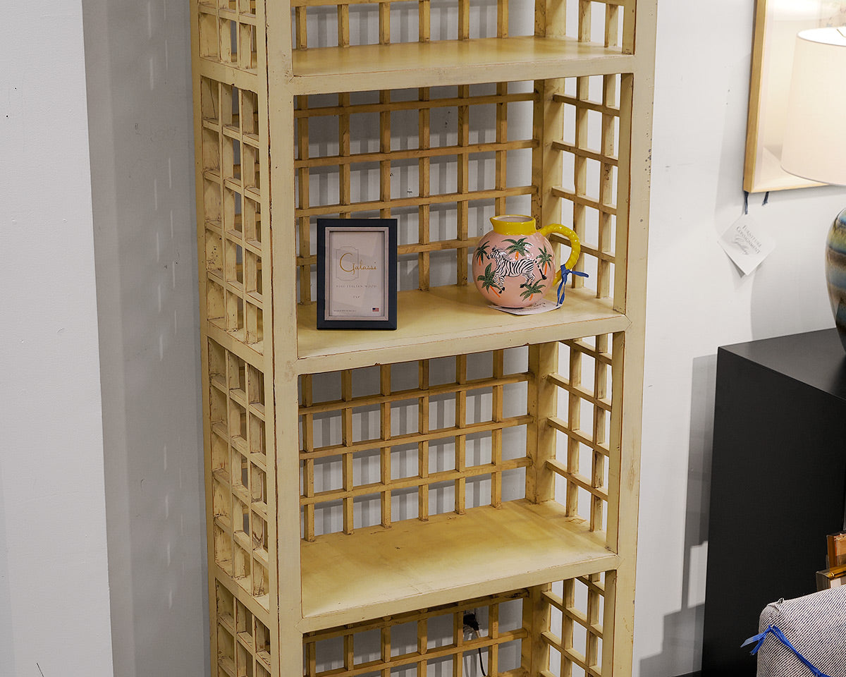 Yellow/Green Windowpane Bookcase