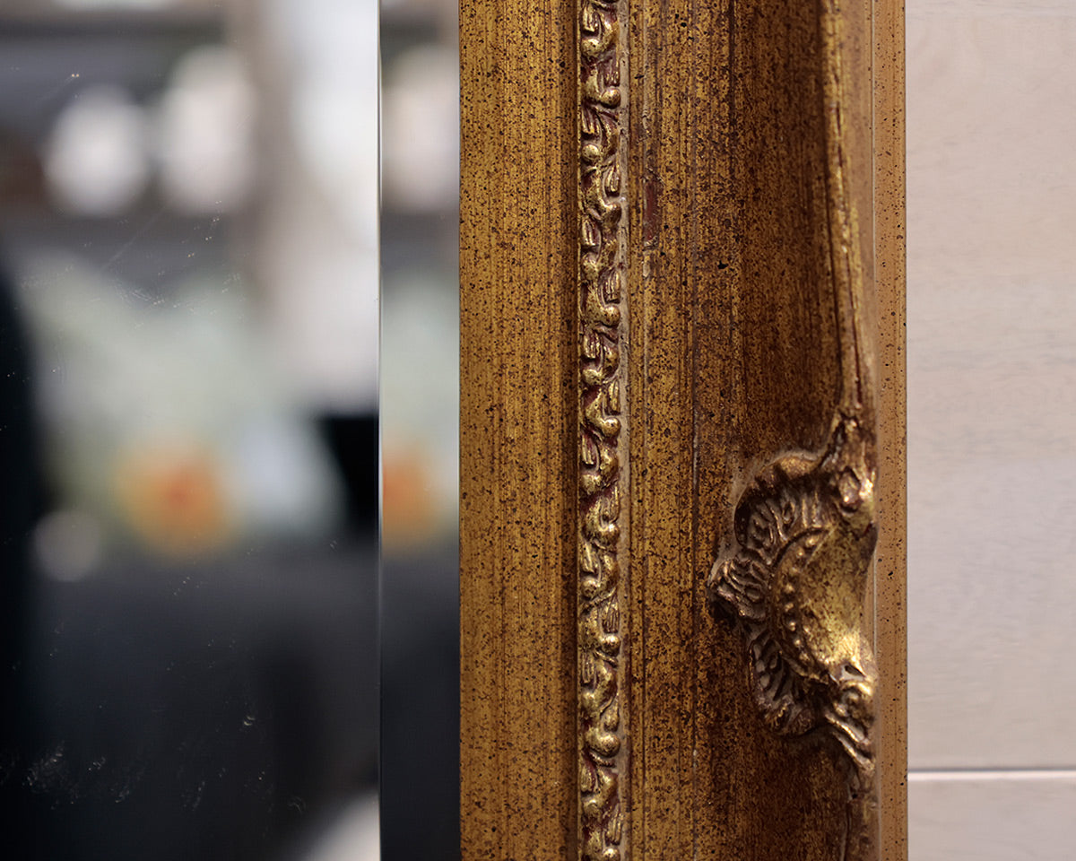 Baroque Style Gold Rectangular Mirror