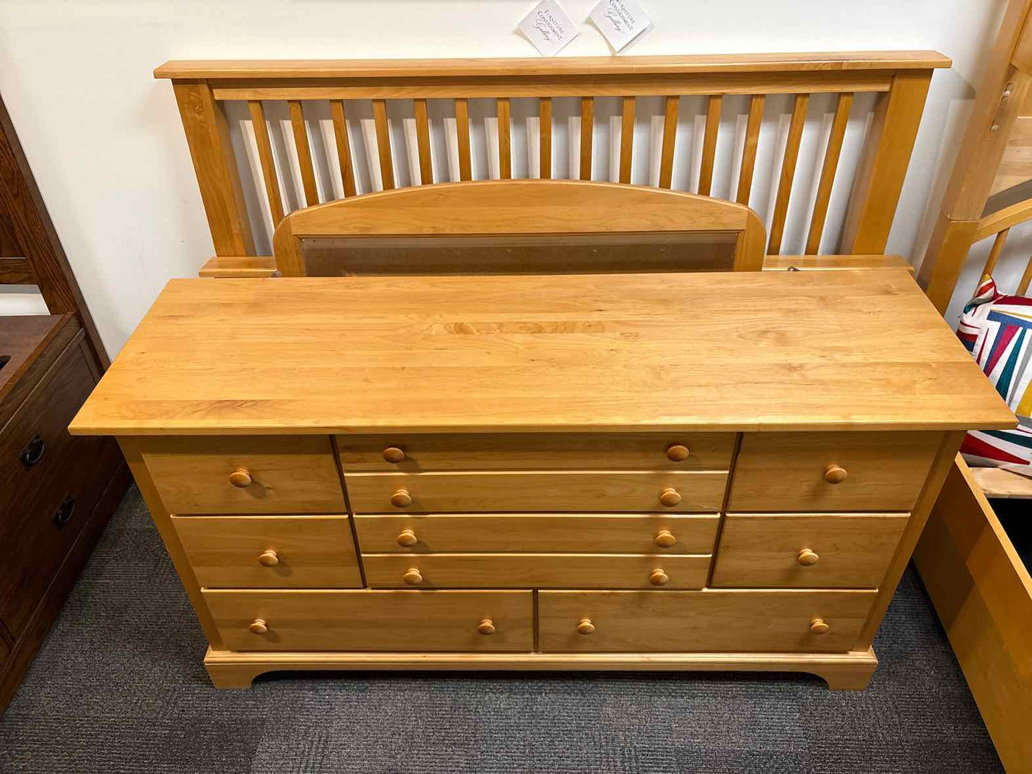 Maple Dresser and Mirror