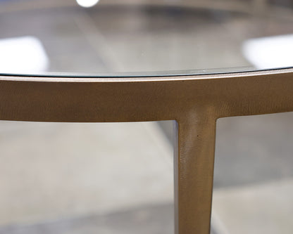 Glass Top Round Cocktail Table