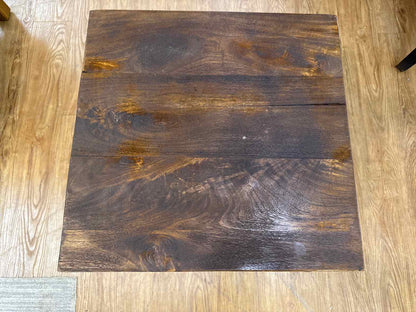 Square Side Table w/ Metal Base