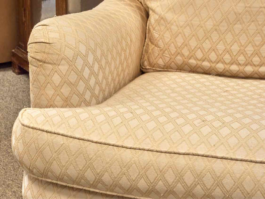 Sherrill Furniture Club Chair in Beige Diamond Upholstery