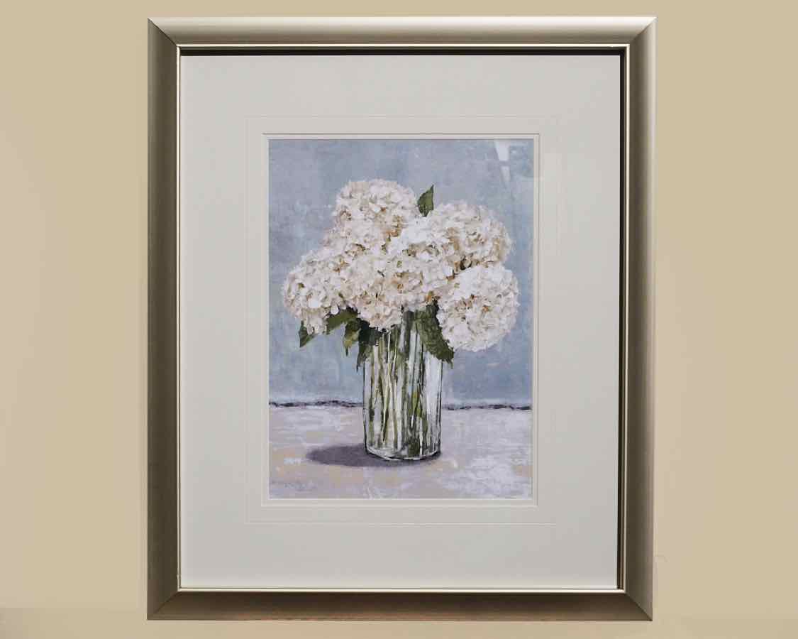 Framed Print: "Hydrangeas in Vase II"