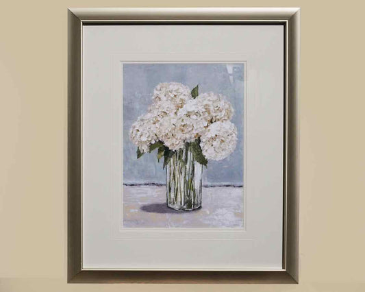 Framed Print: "Hydrangeas in Vase II"