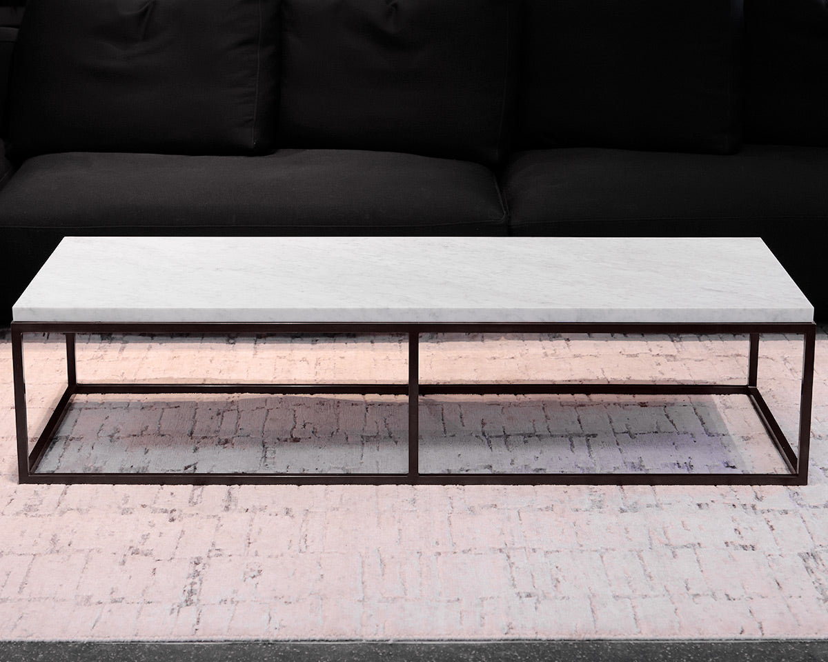 Restoration Hardware Marble Top Cocktail Table