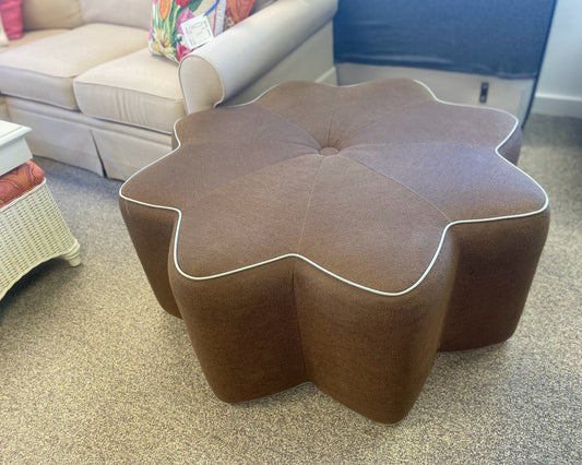 Kravet Star Shaped Ottoman in Brown