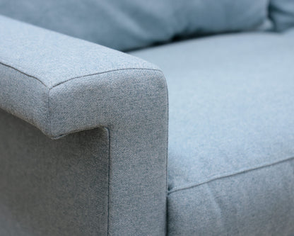 Sherrill Furniture Robin Egg Blue Three Cushion Sofa
