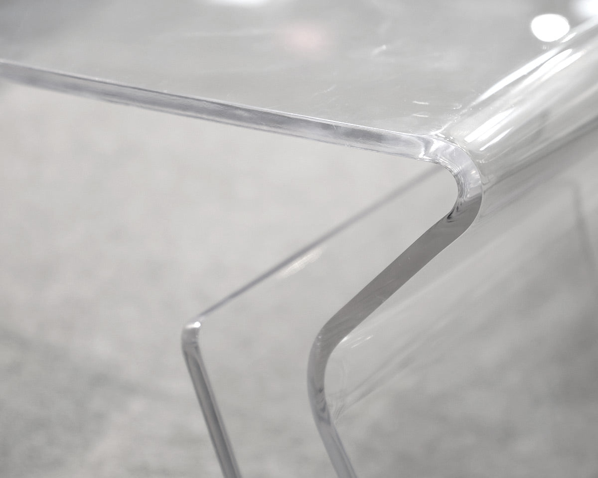 Modern Lucite Waterfall Cocktail Table