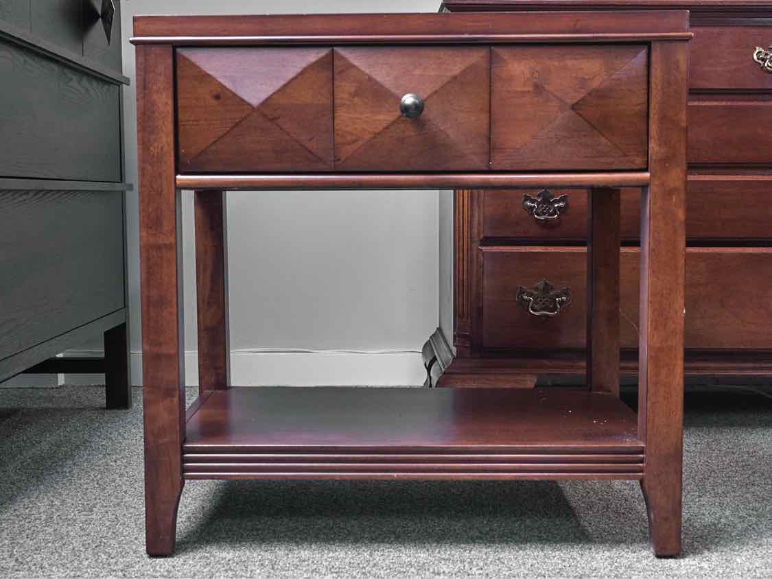 Contemporary Cherry Stain Nightstand