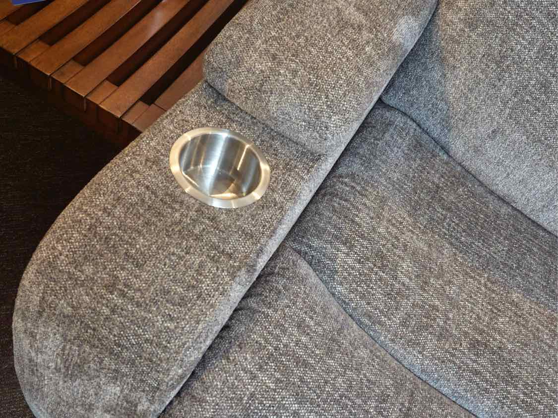 Power Recling Sofa in Grey Flex Micro Fiber