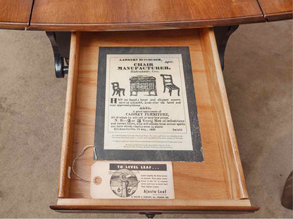 Hitchcock Maple & Black Stenciled Drop Leaf Tea Wagon