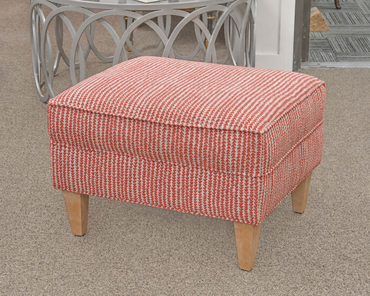 Pair of Swivel Chairs in Red & White Vine Upholstery
