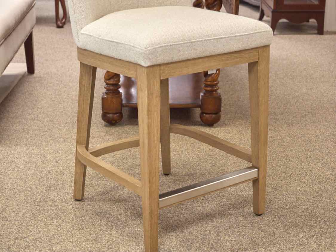 Pottery Barn Set of Six 'Layton' Counter Stools in Cream