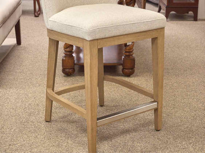 Pottery Barn Set of Six 'Layton' Counter Stools in Cream