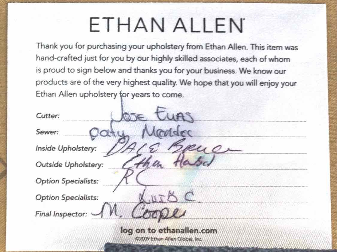 Ethan Allen 'Bennett' Roll Arm Loveseat