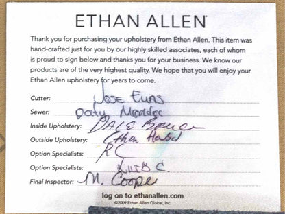 Ethan Allen 'Bennett' Roll Arm Loveseat