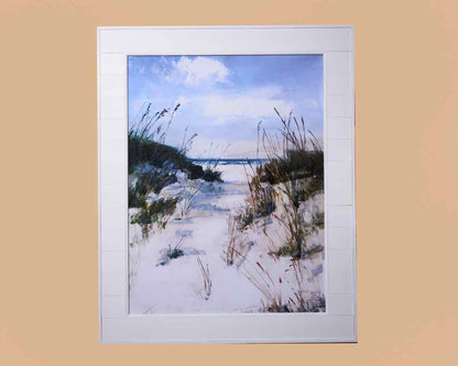 Dune View Art Print In Shiplap Style Frame