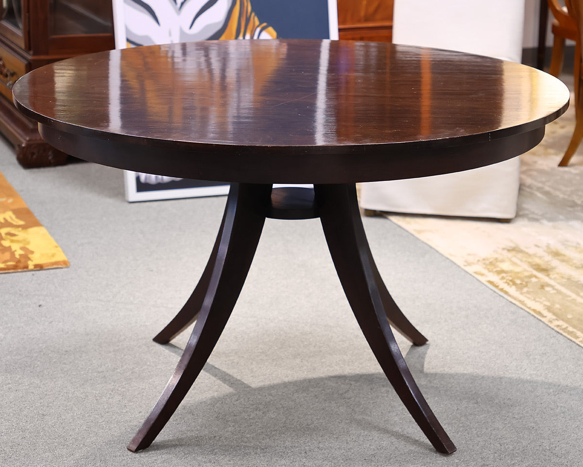 50" Round Espresso Finish Dining Table