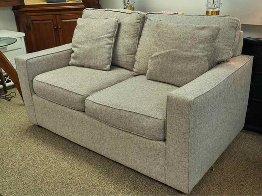 Rowe 'Monaco' 2 Cushion  Loveseat in Pebble Grey Upholstery