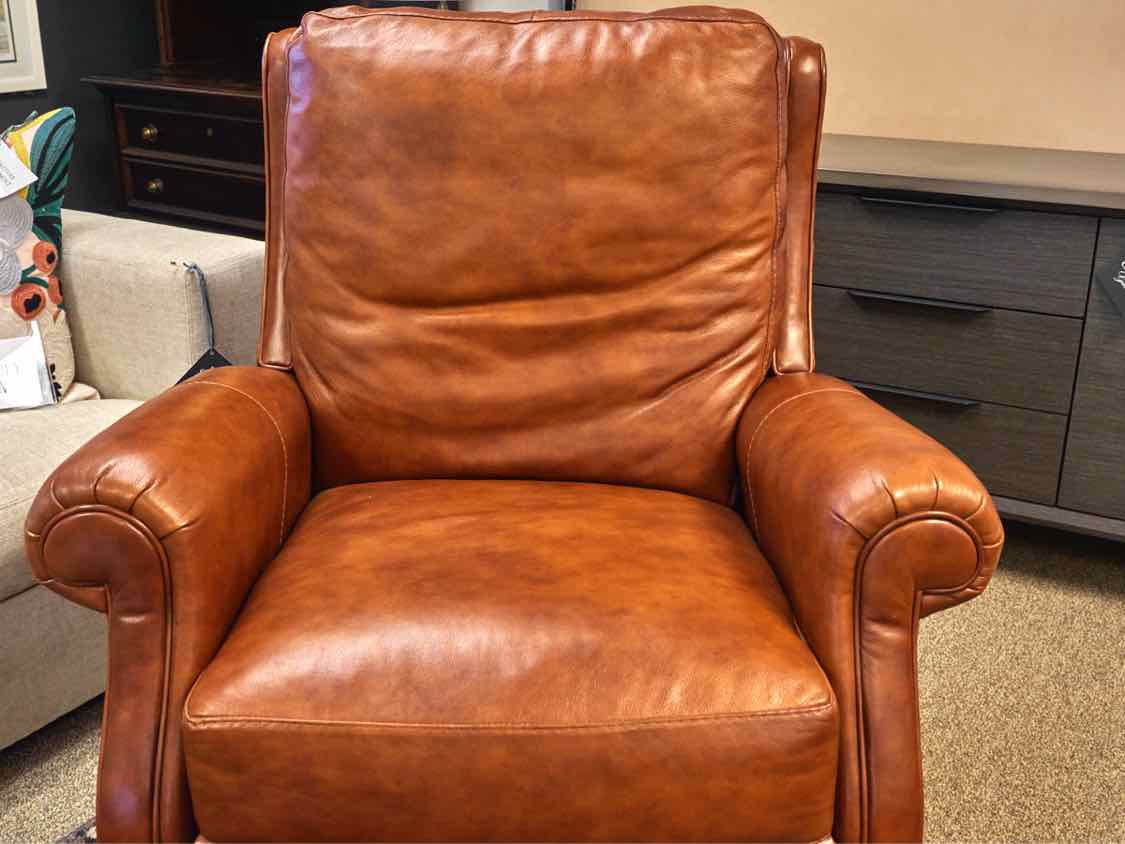 Bradington Young Saddle Brown  Leather Recliner