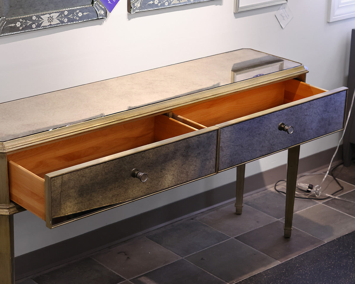 Ethan Allen Vivica Mirrored Sofa Table