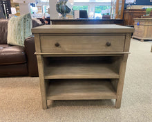Driftwood Finish 1 Drawer Nightstand with 2 Shelves