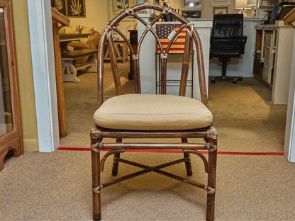 McGuire Glass Top Rattan Bamboo  Table &  8 Chair Set