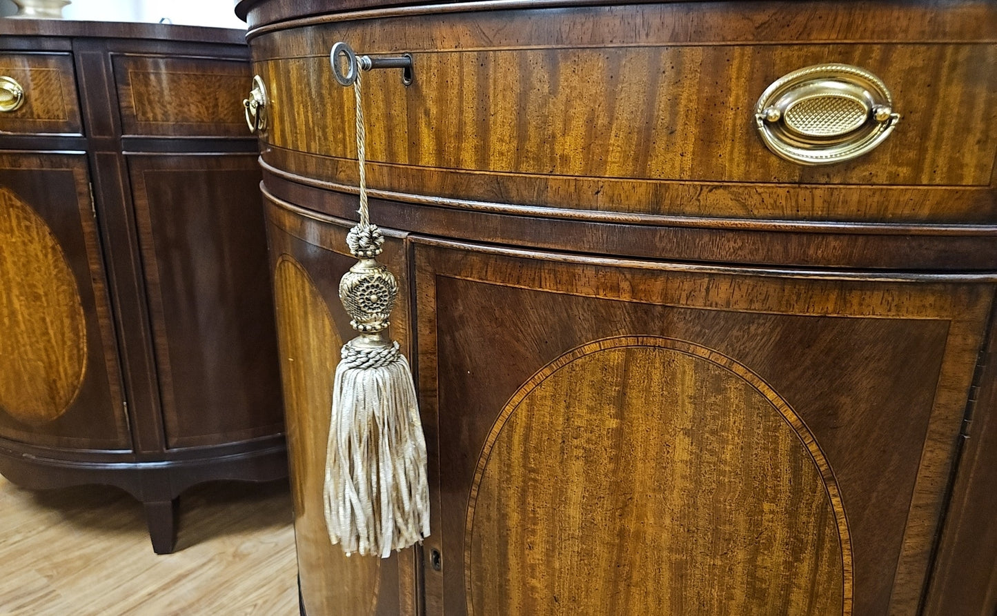 Drexel Inlaid Demilune w/ Key