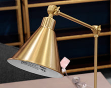Pair of Brass Adjustable Desk Lamps