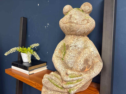 Faux Concrete Smiling Frog