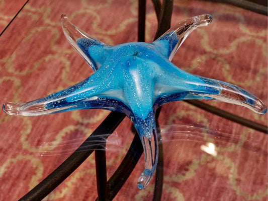 Hand Blown Glass Starfish Decor