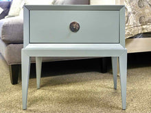 Pair of One Drawer Nightstands in Ice Blue Finish