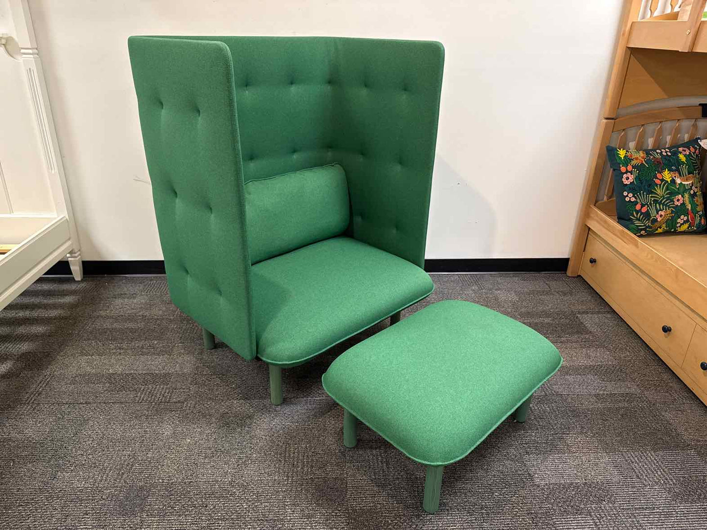 Poppin 'QT' Privacy Lounge Chair With Ottoman