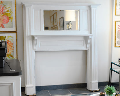 Decorative White finished Mantelpiece