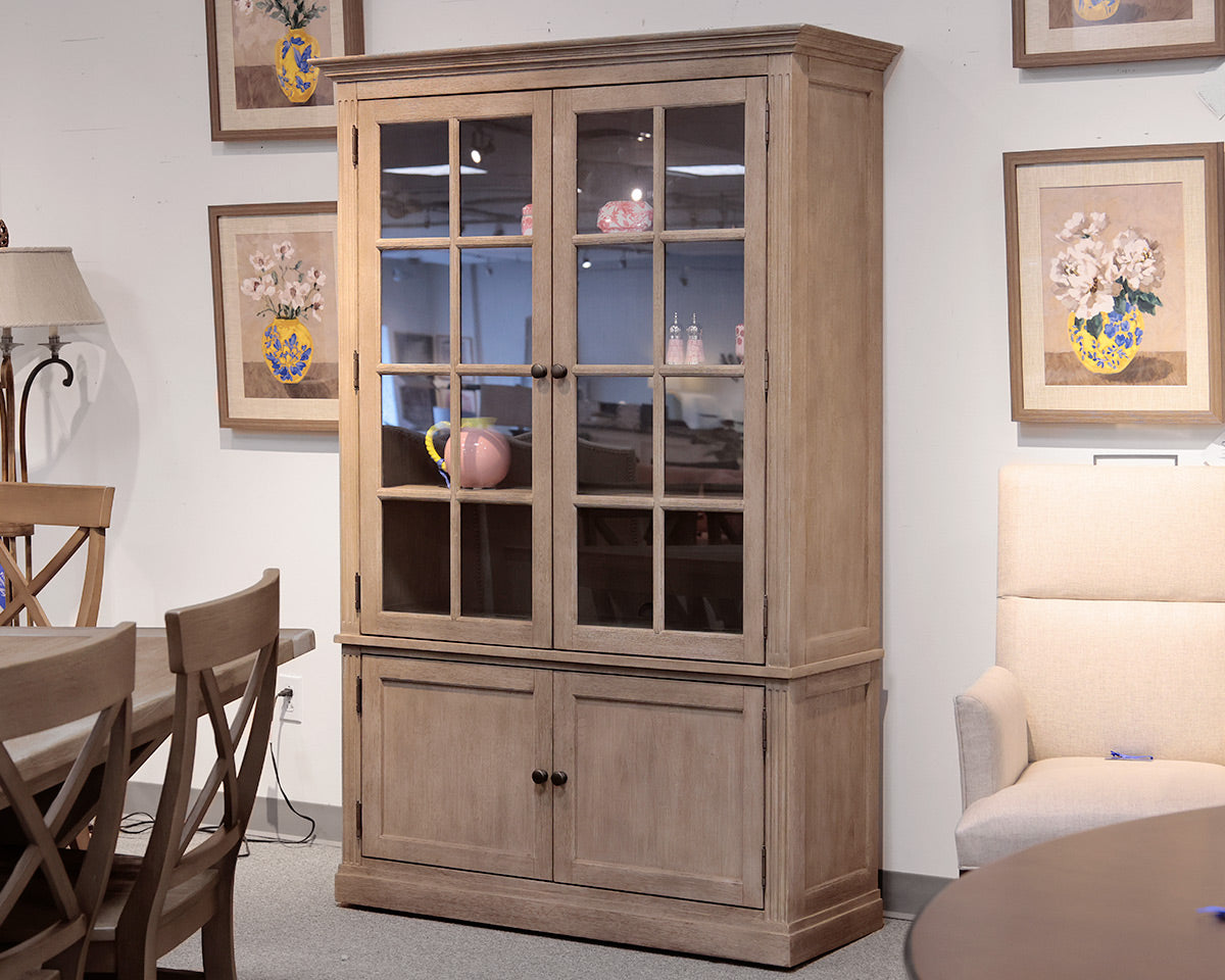 Pottery Barn "Livingstone"  Rustic China Cabinet & Hutch
