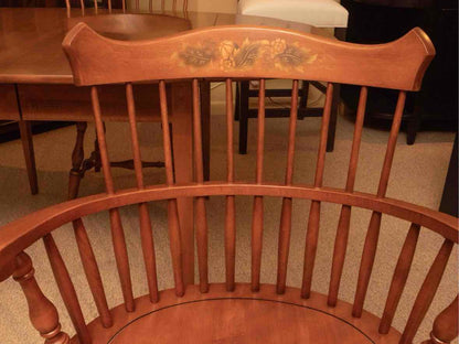 Hitchcock Maple Drop Leaf Table with (2) 14" Leaves & 6 Chair Set