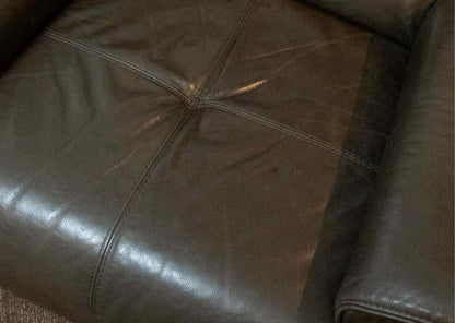 Chateau d'ax Brown Bonded Chair & Ottoman