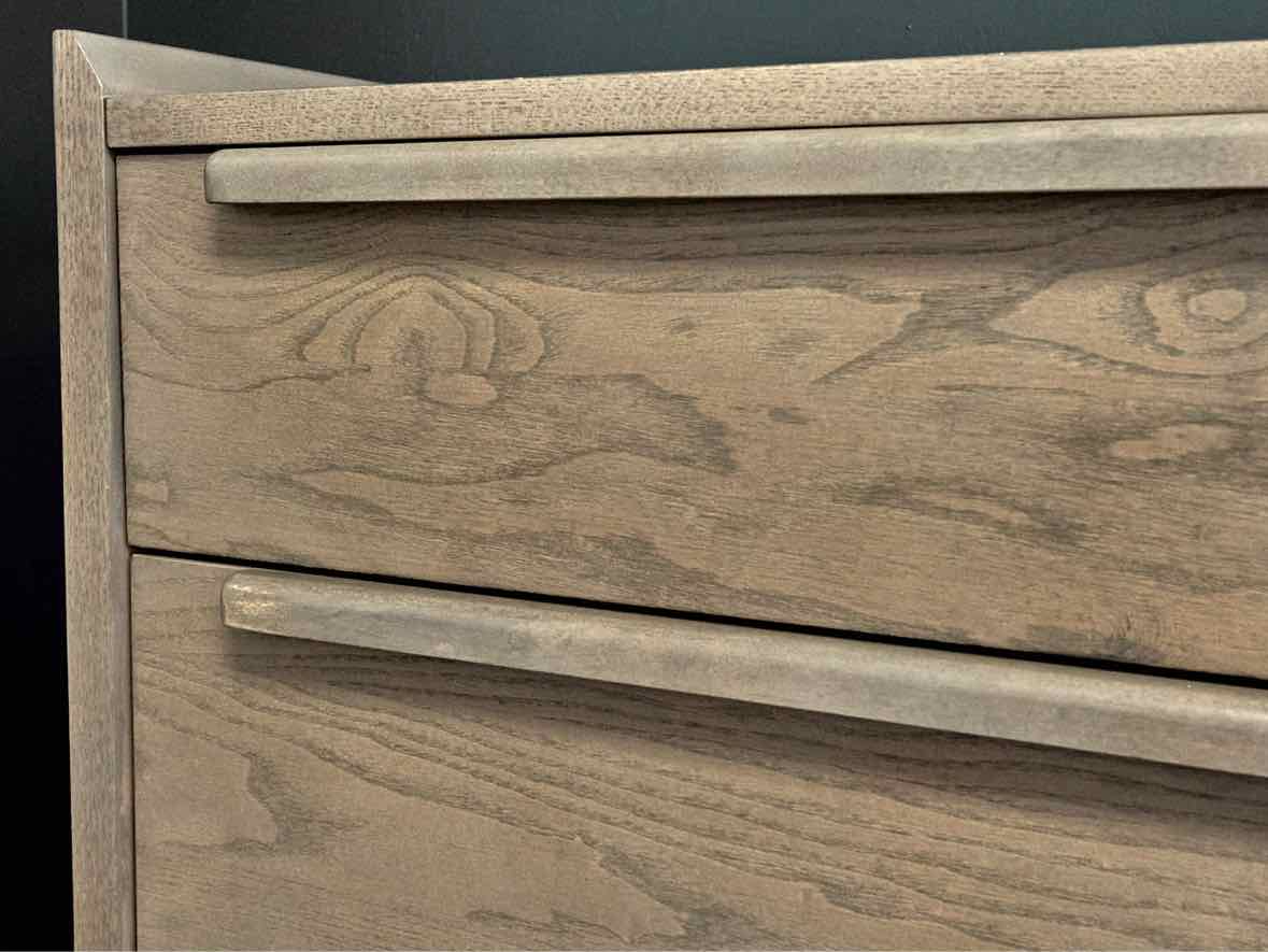 Crate & Barrel Tate 32" 5-Drawer Tall Dresser in Light Stone Finish