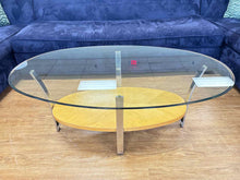 Oval Glass Top Cocktail Table