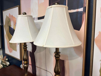 Pair of Metallic Table Lamps